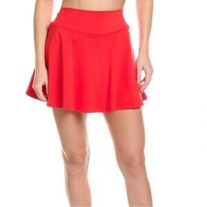 Bright Red Spiritual Gangster Tennis Skirt with Built in shorts, size l,